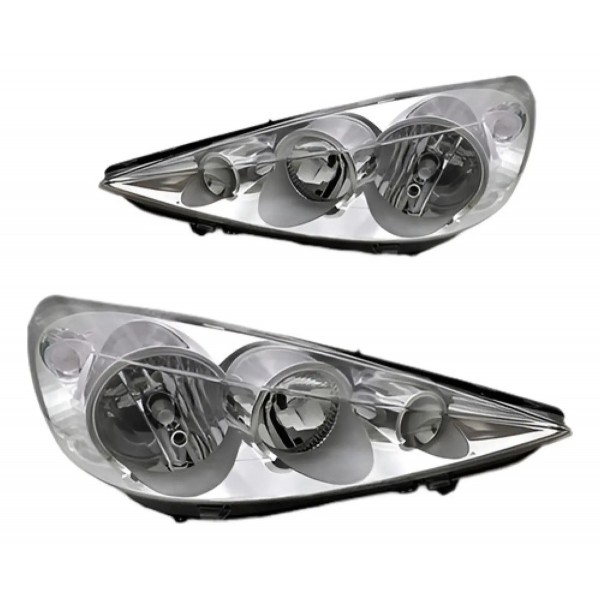 Par Farol Para Peugeot 207 09 2010 2011 12 13 Manual Cromado