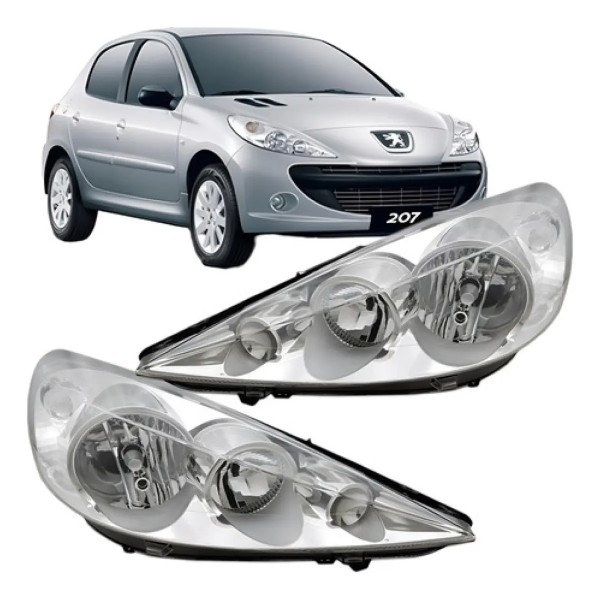 Farol Peugeot 207 Passion Hatch Sedan Sw Perua 2007 A 2015
