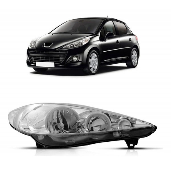 Farol Peugeot 207 2009 2010 2011 2012 2013 Manual Cromado
