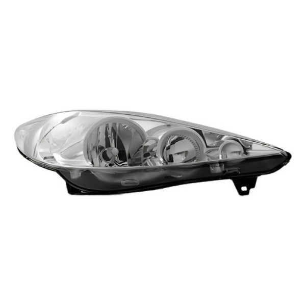 Jogo Farol Para Peugeot 207 09 2010 11 12 13 Manual Cromado