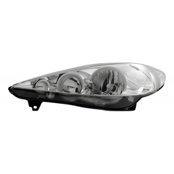 Jogo Farol Peugeot 207 2009 2010 2011 12 2013 Manual Cromado