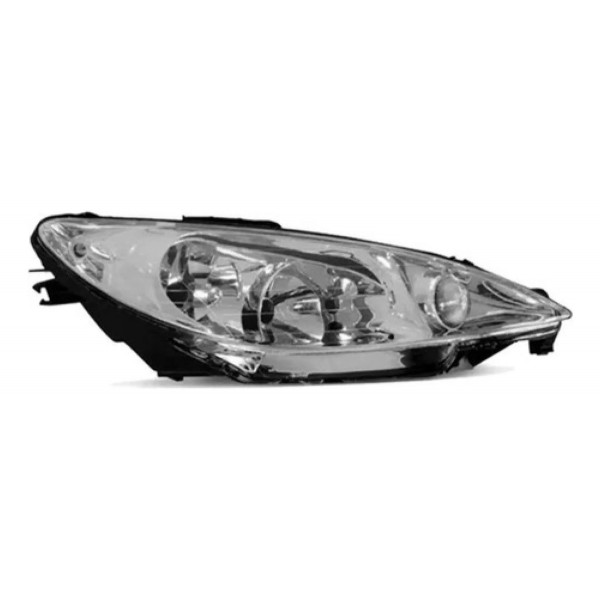 Farol 206 2004 A 2011 Elétrico  Liso Foco Duplo
