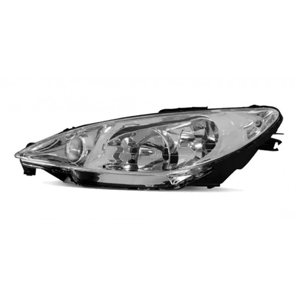 Farol 206 2004 A 2011 Elétrico  Liso Foco Duplo