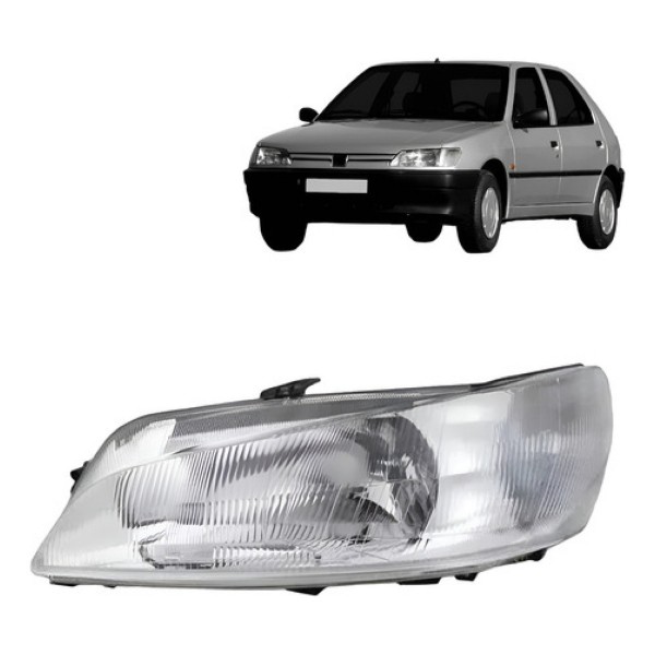 Farol Para Peugeot 306 1997 1998 1999 Raiado Novo