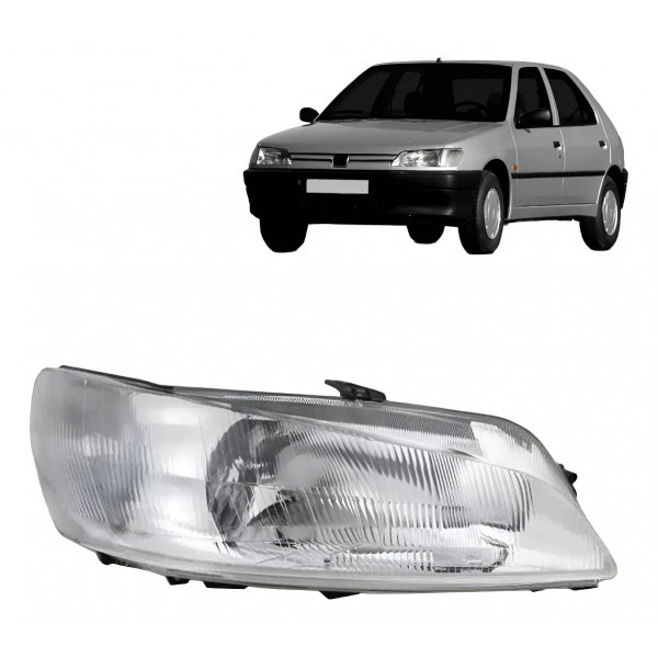 Farol Para Peugeot 306 1997 1998 1999 Raiado Novo