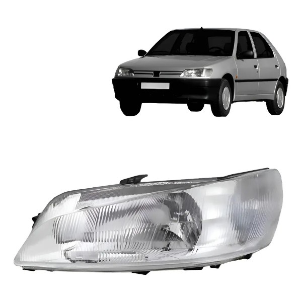 Farol Peugeot 306 1997 1998 1999 Raiado Novo