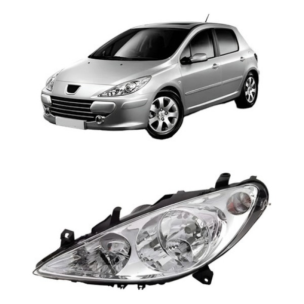 Farol Para Peugeot 307 2001 2002 2003 A 2005 C/ Auxiliar