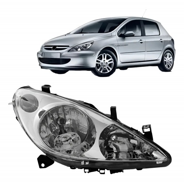 Farol Para Peugeot 307 01 02 2003 04 2005 S/auxiliar Oferta