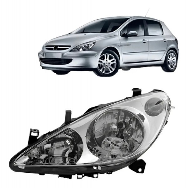 Farol Para Peugeot 307 01 02 2003 04 2005 S/auxiliar Oferta