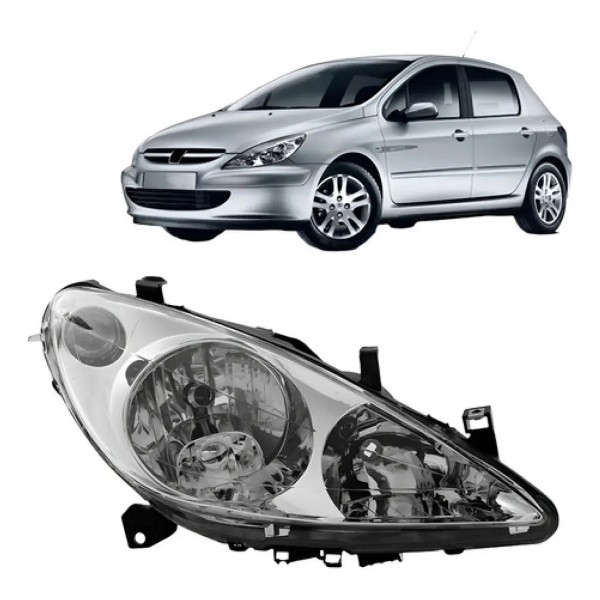 Farol Para Peugeot 307 01 02 2003 04 2005 S/auxiliar Oferta
