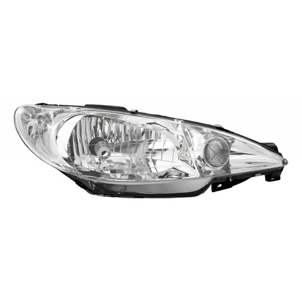 Farol Peugeot 206 E 206 Sw Ano 00 Ao 06 Foco Simples Liso