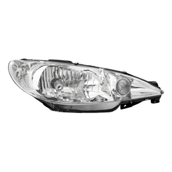 Farol Peugeot 206 E 206 Sw Ano 00 Ao 06 Foco Simples Liso