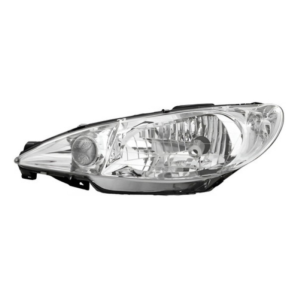 Par Farol Peugeot 206 E 206 Sw 2000 A 2006 Foco Simples Liso