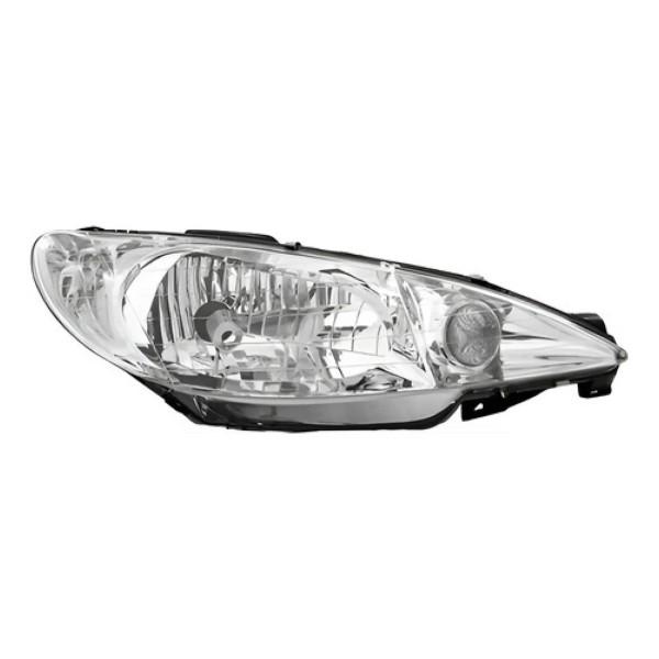 Par Farol Peugeot 206 E 206 Sw 2000 A 2006 Foco Simples Liso