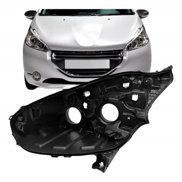 Carcaca Farol Peugeot 208 2012 2013 2014 2015 2016