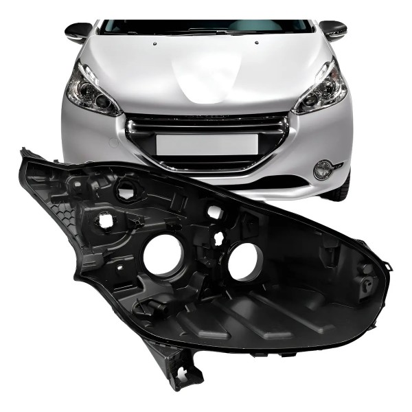 Carcaca Farol Peugeot 208 2012 2013 2014 2015 2016