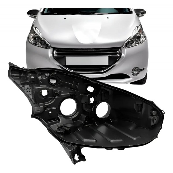 Carcaca Farol Para Peugeot 208 2012 2013 2014 2015 2016