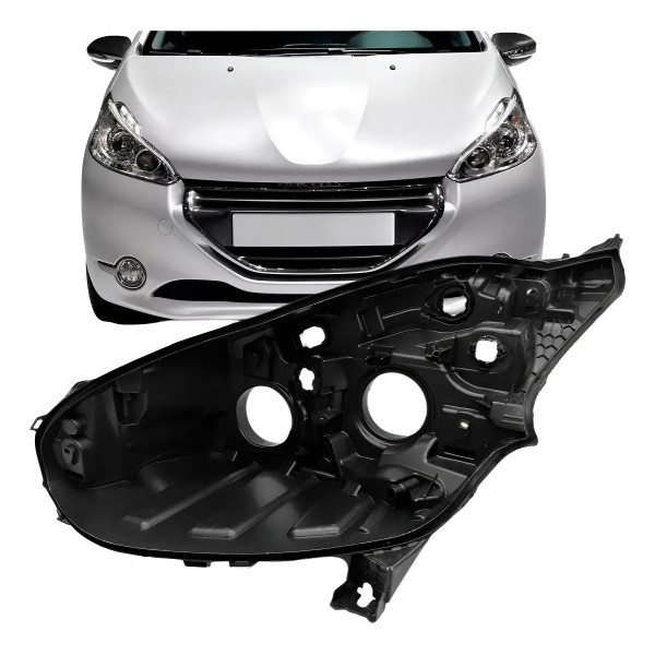 Carcaca Farol Para Peugeot 208 2012 2013 2014 2015 2016