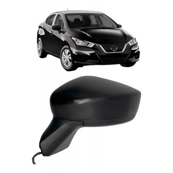 Retrovisor Elétrico Versa 2020 A 2022 C/ Capa Preta