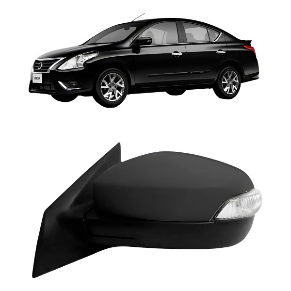 Retrovisor Eletrico Versa 2016 A 2019 C/ Pisca Largo