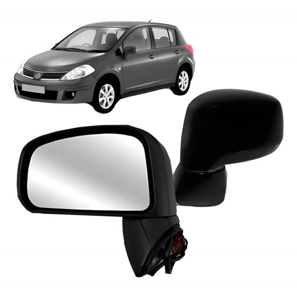 Retrovisor Tiida 2007 A 2013 Eletrico Preto