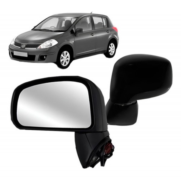 Retrovisor Tiida 2007 A 2013 Eletrico Preto
