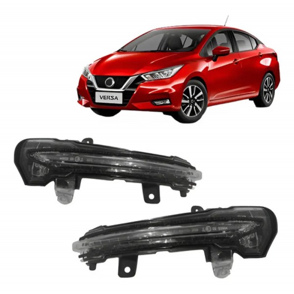 Par Pisca Retrovisor Versa 2020 A 2022