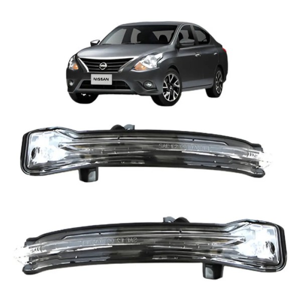 Par Pisca Retrovisor Versa 2016 2017 2018 Externo