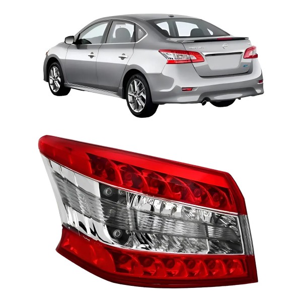 Lanterna Traseira Canto Sentra 2014 A 2016 C/ Led