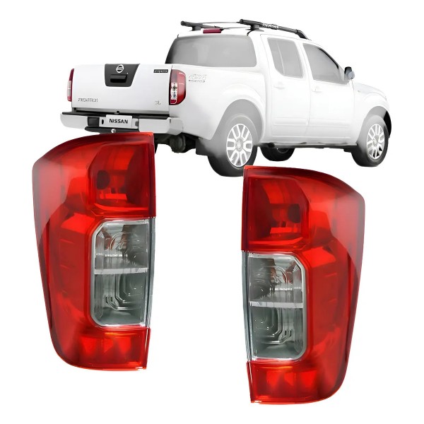 Par Lanterna Traseira Frontier 2017 A 2021 Ambos Lados Vermelho