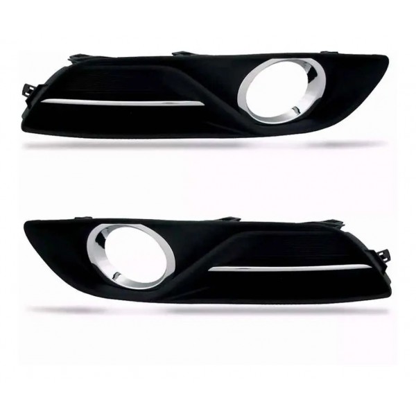 Kit Farol Milha Neblina Sentra 2013 À 2016 Friso Cromado Transparente
