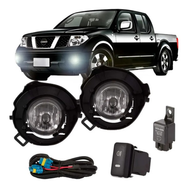 Kit Farol Milha Auxiliar Neblina Frontier 2014 2015 2016