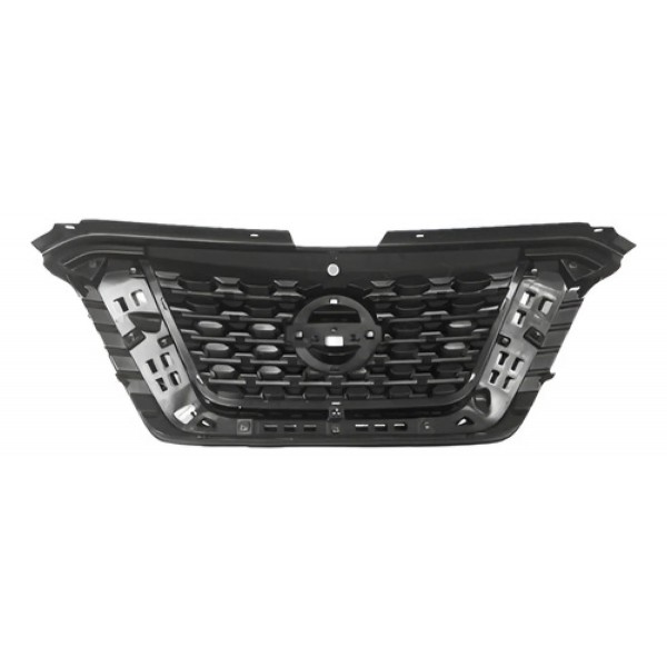 Grade Radiador Kicks 2017 18 19 A 2021 Preta Moldura Cromada Preto Com Moldura Cromada