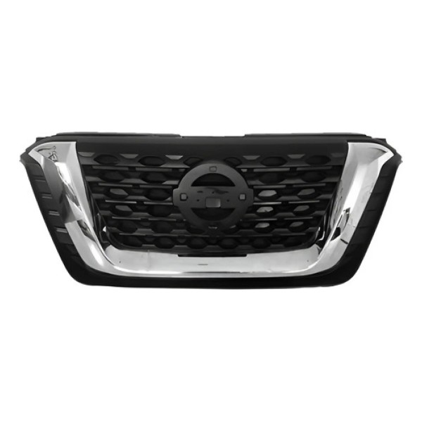 Grade Radiador Kicks 2017 18 19 A 2021 Preta Moldura Cromada Preto Com Moldura Cromada