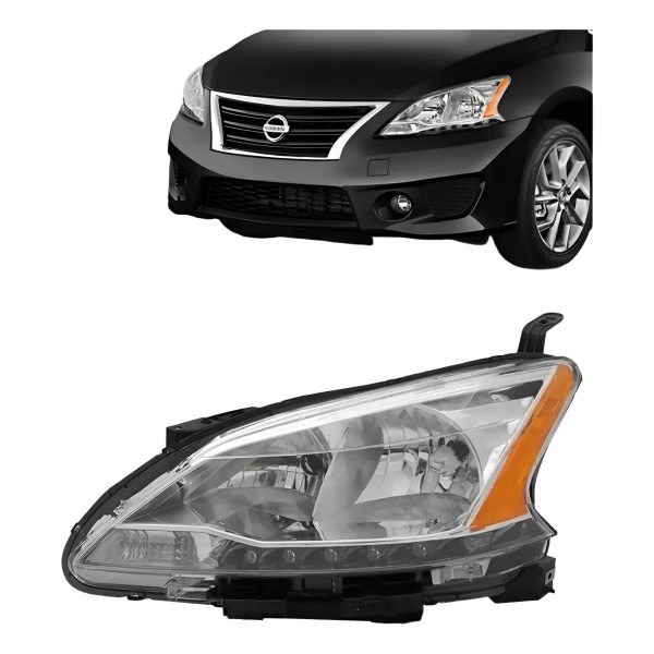 Farol Sentra 2014 2015 2016 Manual Com Led Tyc Esquerdo Esquerdo/motorista