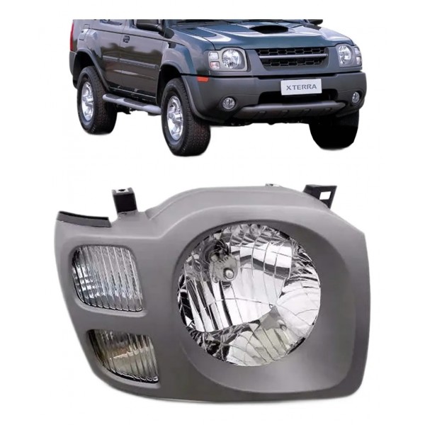 Farol Xterra 2003 2004 2005 2006 Moldura Cinza