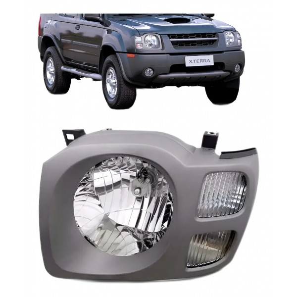 Farol Xterra 2003 2004 2005 2006 Moldura Cinza