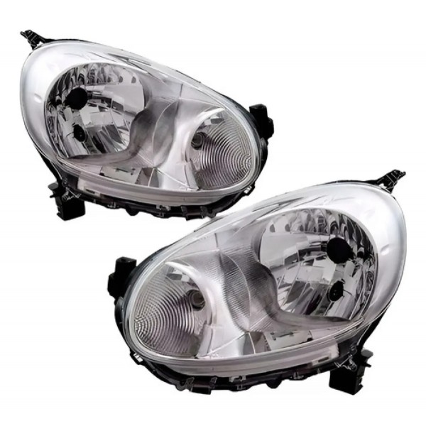 Par Farol Para Nissan March 2011 2012 2013 Cromado Manual