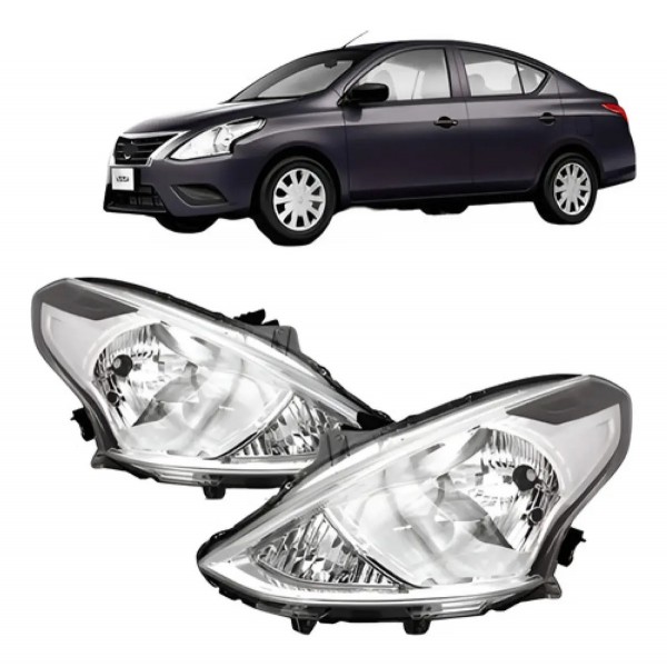 Par Farol Manual Cromado Versa 2016 A 2019