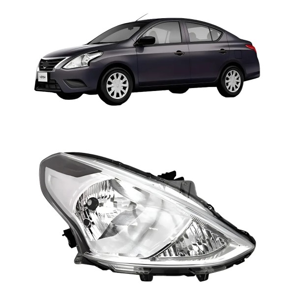 Farol Manual Cromado Versa 2016 A 2019