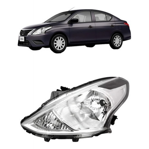 Farol Manual Cromado Versa 2016 A 2019