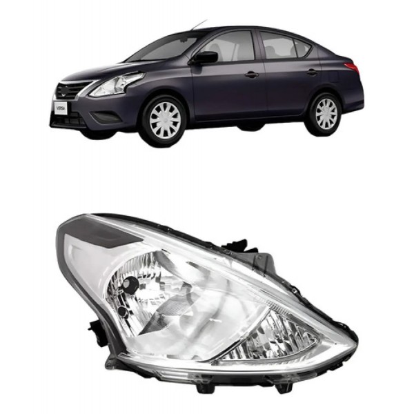 Farol Nissan Versa 2015 2016 2017 2018 2019 Novo