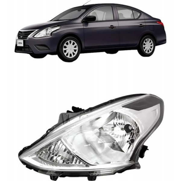 Farol Manual Cromado Versa 2016 2017 2018 2019