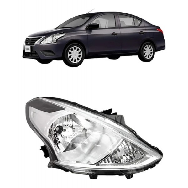 Farol Manual Cromado Versa 2016 2017 2018 2019