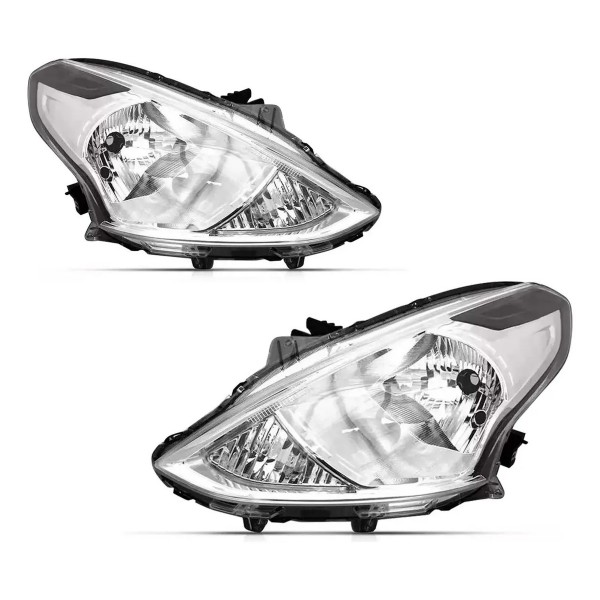 Par Farol Manual Cromado Versa 2016 2017 2018 2019 Ambos Lados