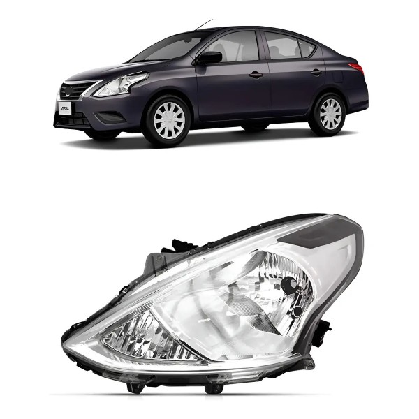 Farol Versa 2015 2016 2017 2018 2019 Foco Simples Cromado
