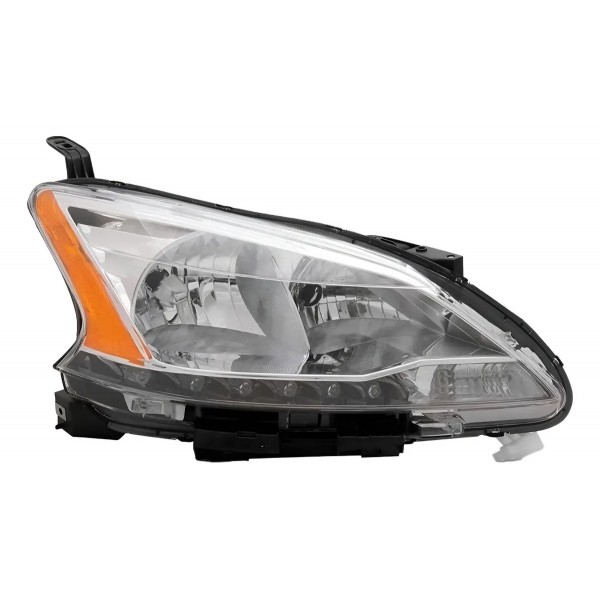Farol Para Nissan Sentra 2014 2015 2016 Cromado Com Led
