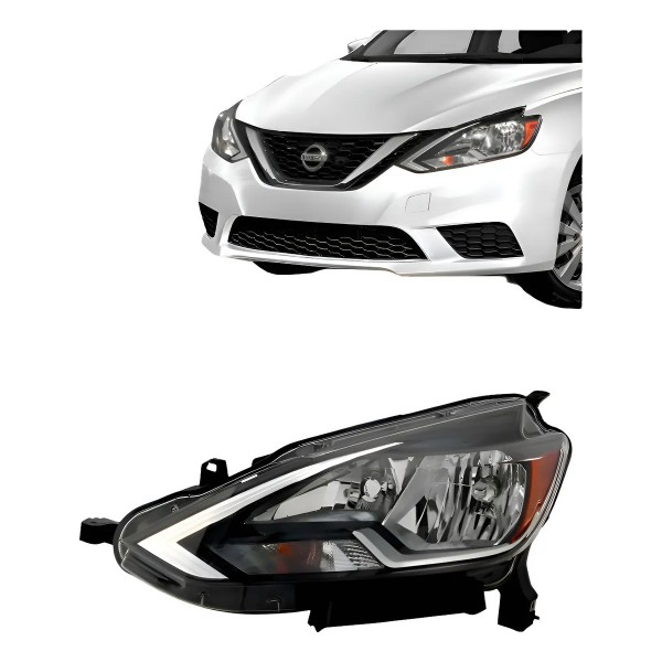 Farol Nissan Sentra 2017 2018 Manual Sem Projetor Tyc Le Esquerdo/motorista