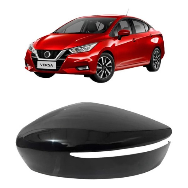 Capa Retrovisor Versa 2020 A 2022 C/ Furo Pisca