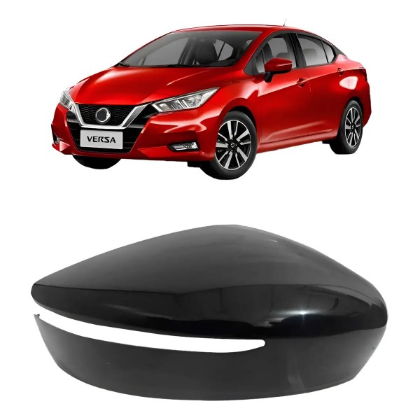 Capa Retrovisor Versa 2020 A 2022 C/ Furo Pisca